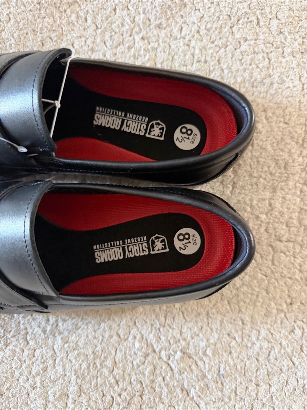 Stacy Adams Black Leather Tassel Loafers with Redzone Collection 8.5 - Picture 6 of 8